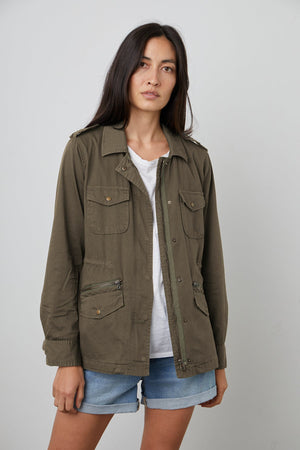 RUBY LIGHT-WEIGHT ARMY JACKET Velvet by Graham & Spencer