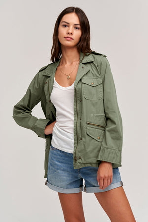 RUBY LIGHT-WEIGHT ARMY JACKET Velvet by Graham & Spencer