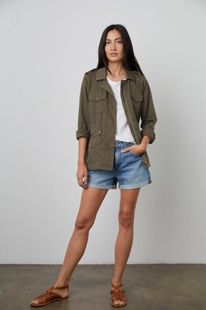 RUBY LIGHT-WEIGHT ARMY JACKET Velvet by Graham & Spencer