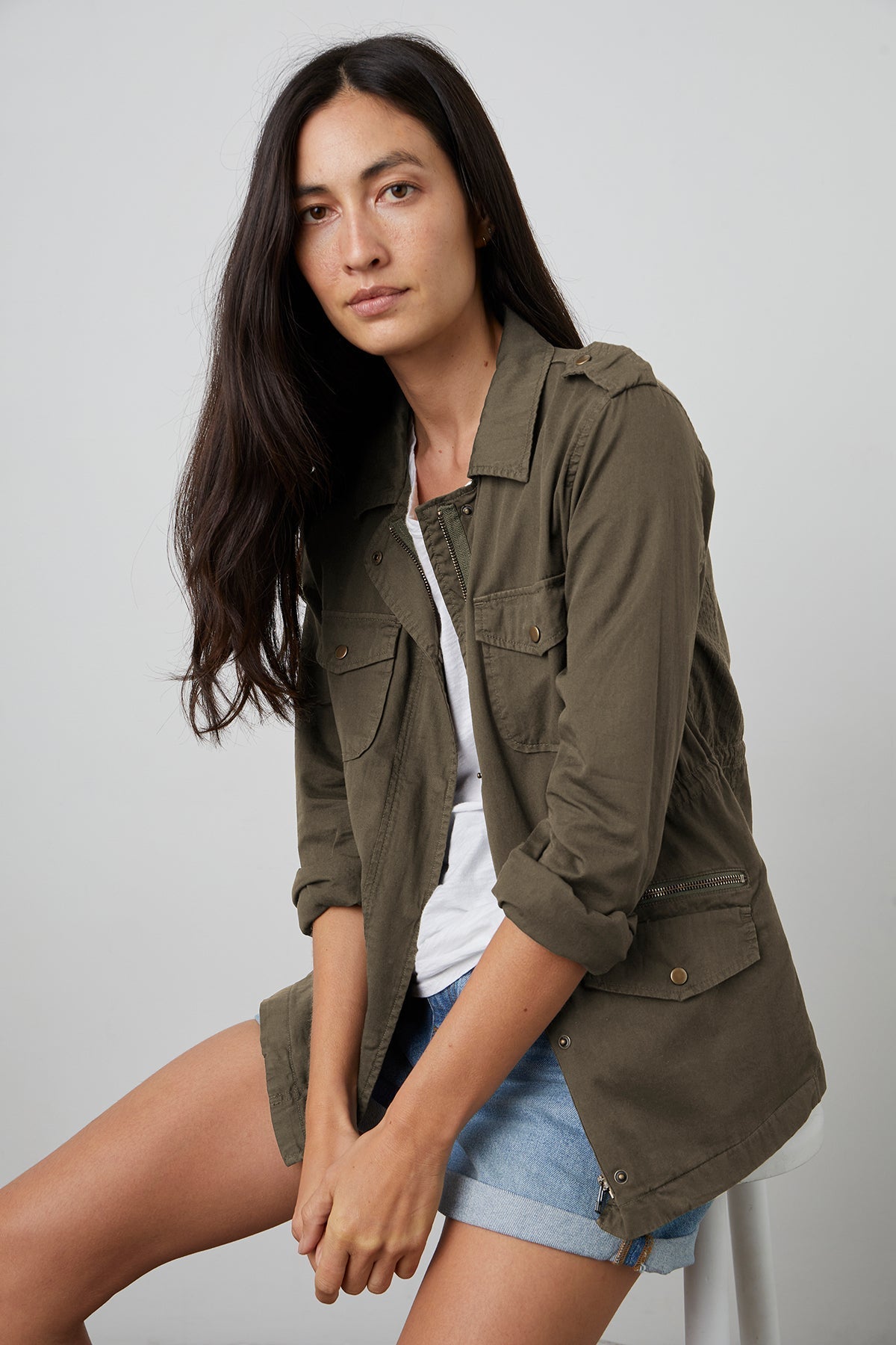 RUBY LIGHT-WEIGHT ARMY JACKET Velvet by Graham & Spencer