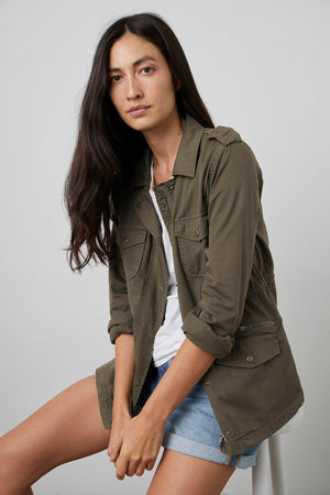 RUBY LIGHT-WEIGHT ARMY JACKET Velvet by Graham & Spencer