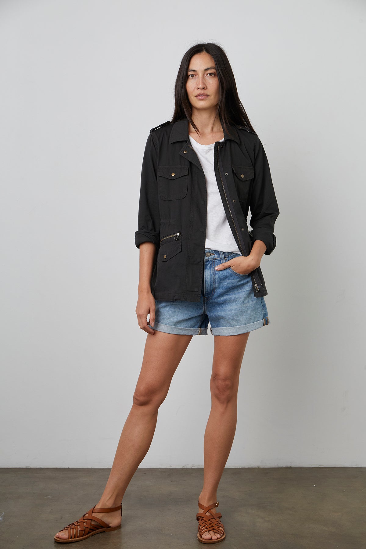RUBY LIGHT-WEIGHT ARMY JACKET Velvet by Graham & Spencer