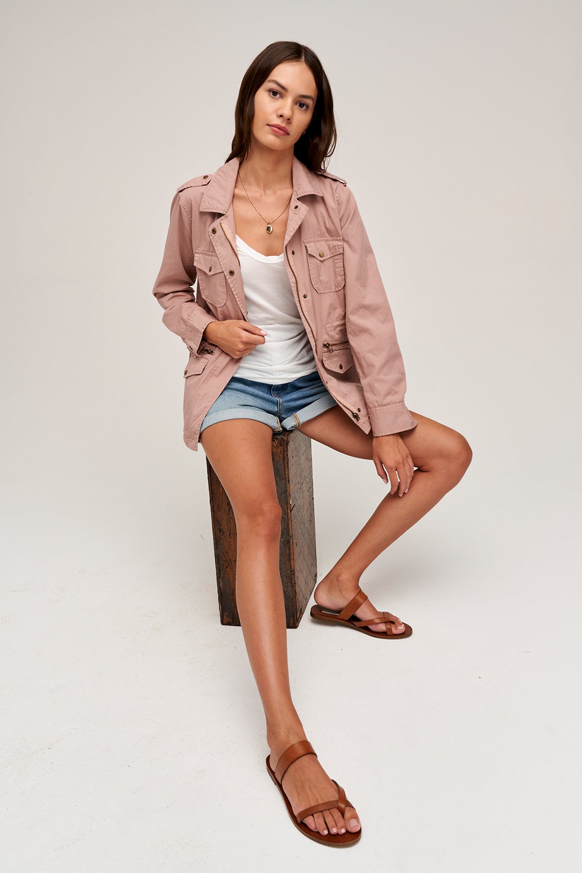 RUBY LIGHT-WEIGHT ARMY JACKET Velvet by Graham & Spencer