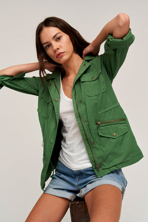 RUBY LIGHT-WEIGHT ARMY JACKET Velvet by Graham & Spencer