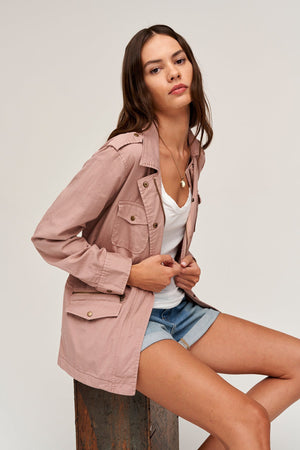 RUBY LIGHT-WEIGHT ARMY JACKET Velvet by Graham & Spencer