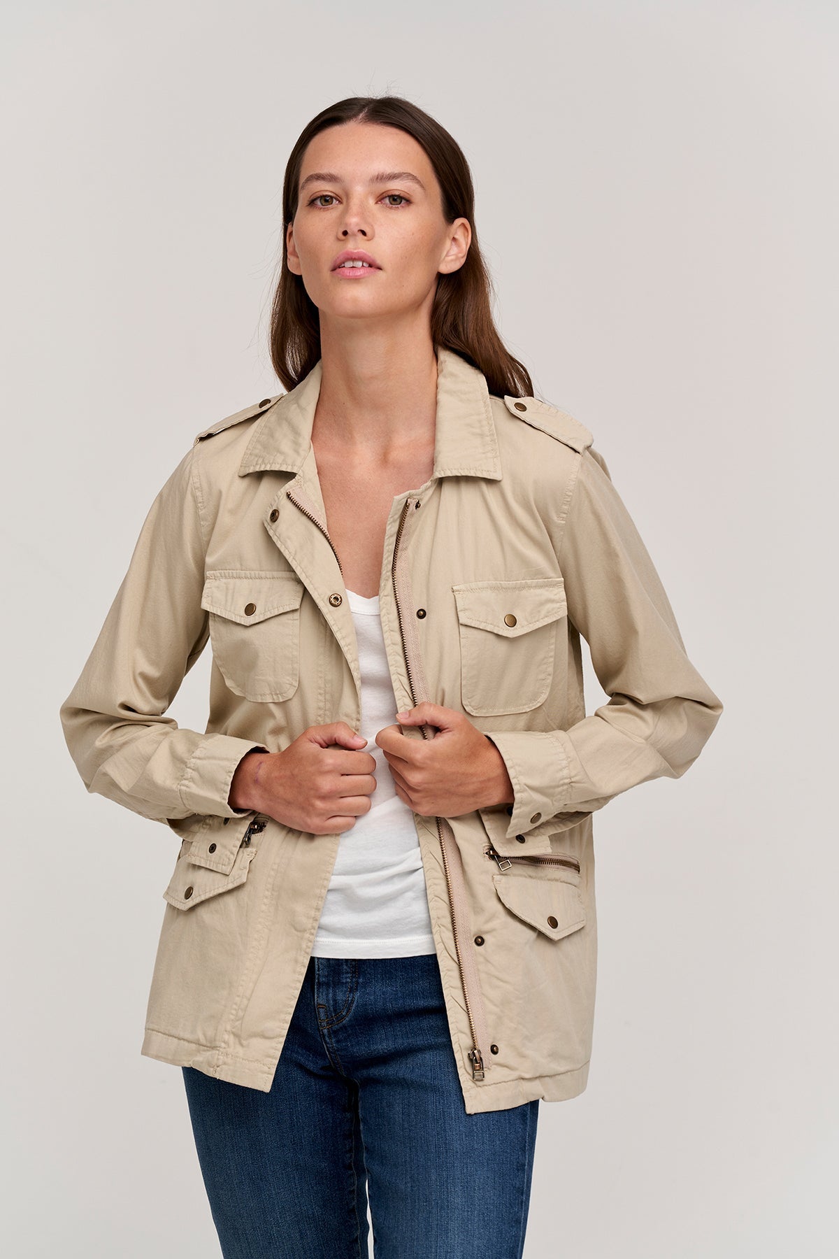 RUBY LIGHT-WEIGHT ARMY JACKET Velvet by Graham & Spencer