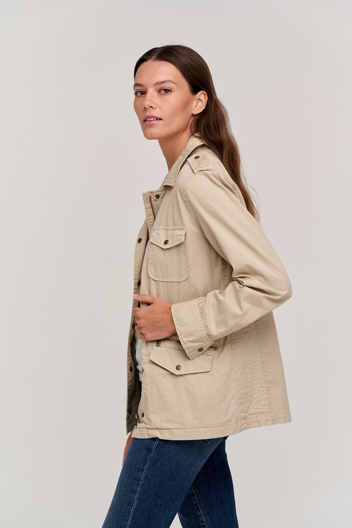 RUBY LIGHT-WEIGHT ARMY JACKET Velvet by Graham & Spencer