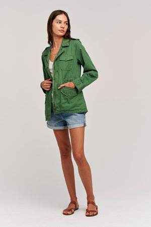 RUBY LIGHT-WEIGHT ARMY JACKET Velvet by Graham & Spencer
