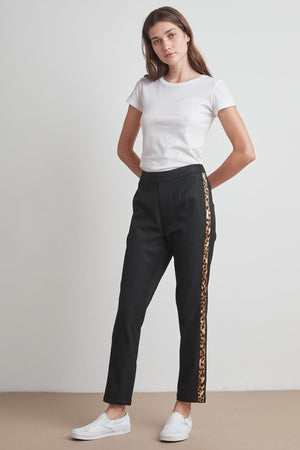 RUTHIE CHEETAH SIDE STRIPE TWILL PANT - Velvet Staging 2.0