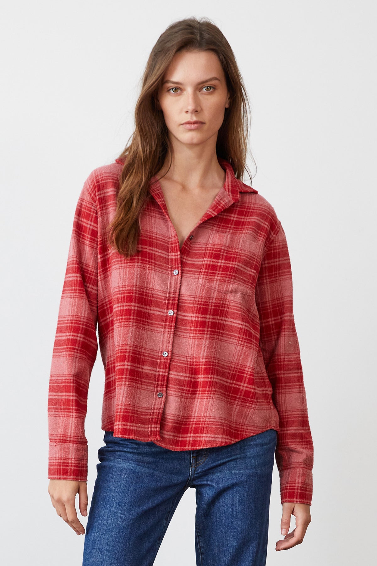 RUZ PLAID BUTTON-UP SHIRT - Velvet Staging 2.0