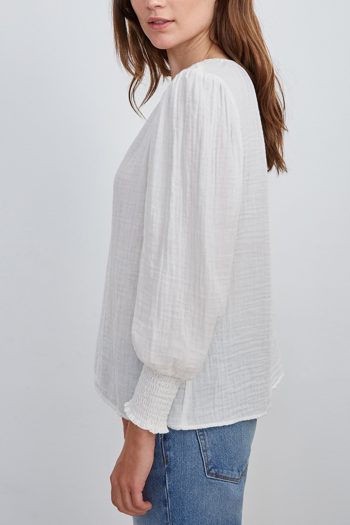 RYLEE COTTON GAUZE BLOUSE - Velvet Staging 2.0-26916327325892