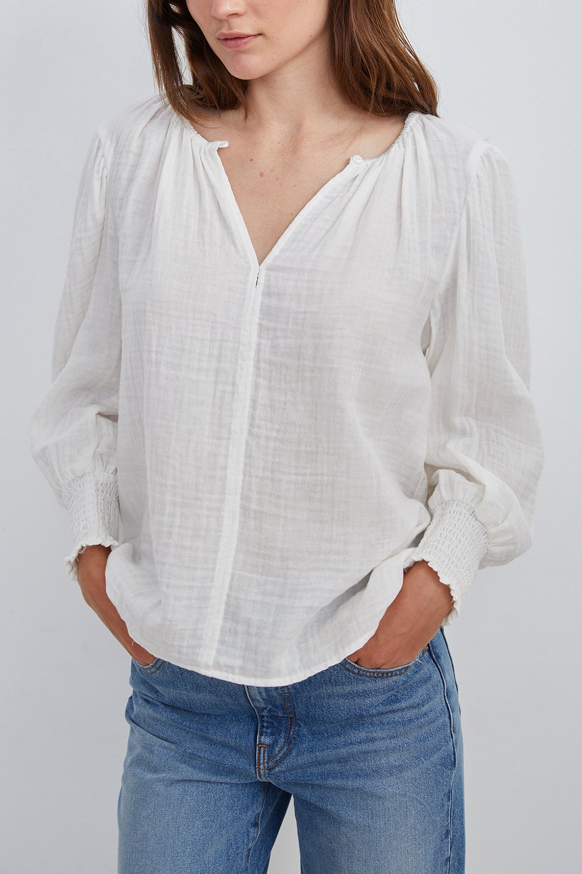 RYLEE COTTON GAUZE BLOUSE - Velvet Staging 2.0