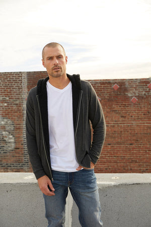 SALVADORE SHERPA LINED HOODIE - Velvet Staging 2.0
