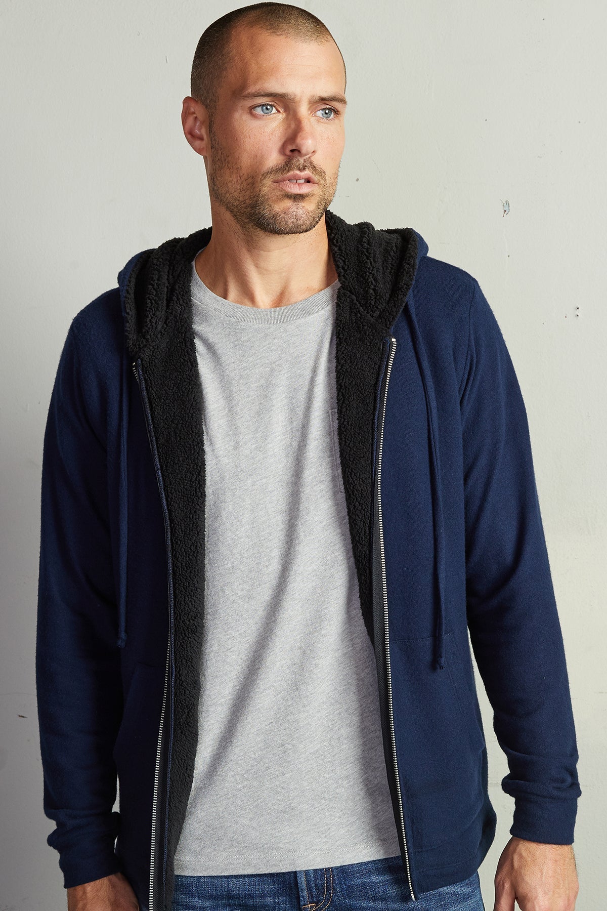 SALVADORE SHERPA LINED HOODIE - Velvet Staging 2.0