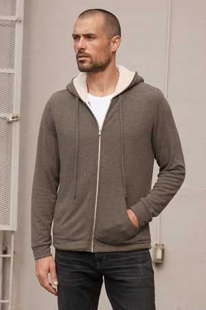 SALVADORE SHERPA LINED HOODIE - Velvet Staging 2.0