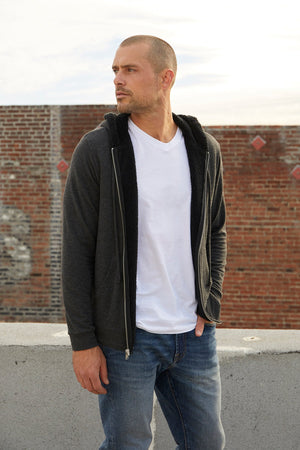 SALVADORE SHERPA LINED HOODIE - Velvet Staging 2.0