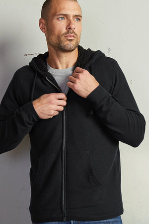 SALVADORE SHERPA LINED HOODIE - Velvet Staging 2.0