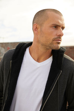 SALVADORE SHERPA LINED HOODIE - Velvet Staging 2.0