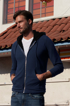 SALVADORE SHERPA LINED HOODIE - Velvet Staging 2.0