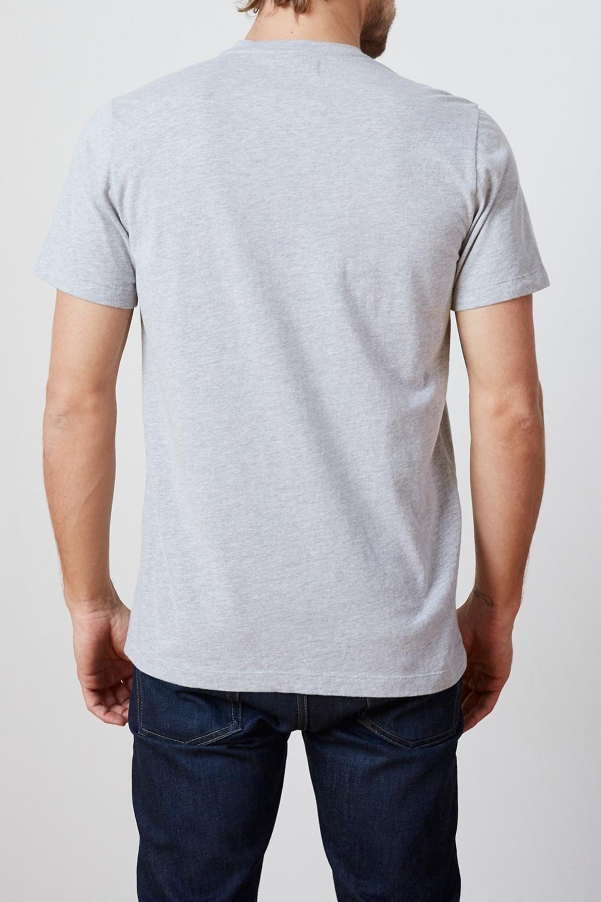 SAMSEN HEATHER GREY WHISPER CLASSIC V-NECK TEE - Velvet Staging 2.0-26916326998212