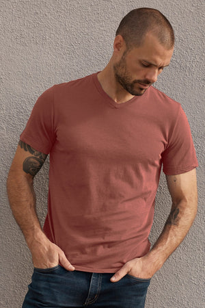 SAMSEN WHISPER CLASSIC V-NECK TEE - Velvet Staging 2.0