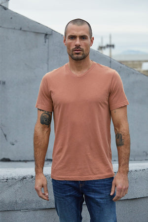 SAMSEN WHISPER CLASSIC V-NECK TEE - Velvet Staging 2.0