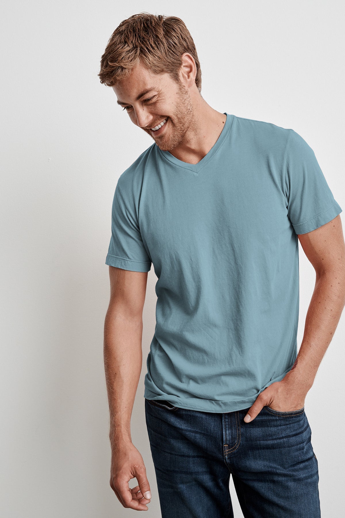 SAMSEN WHISPER CLASSIC V-NECK TEE - Velvet Staging 2.0