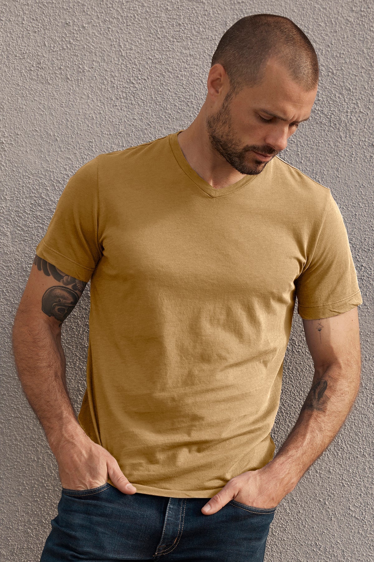 SAMSEN WHISPER CLASSIC V-NECK TEE - Velvet Staging 2.0-26916332634308