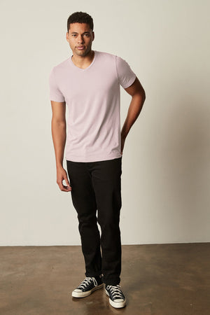 SAMSEN WHISPER CLASSIC V-NECK TEE - Velvet Staging 2.0