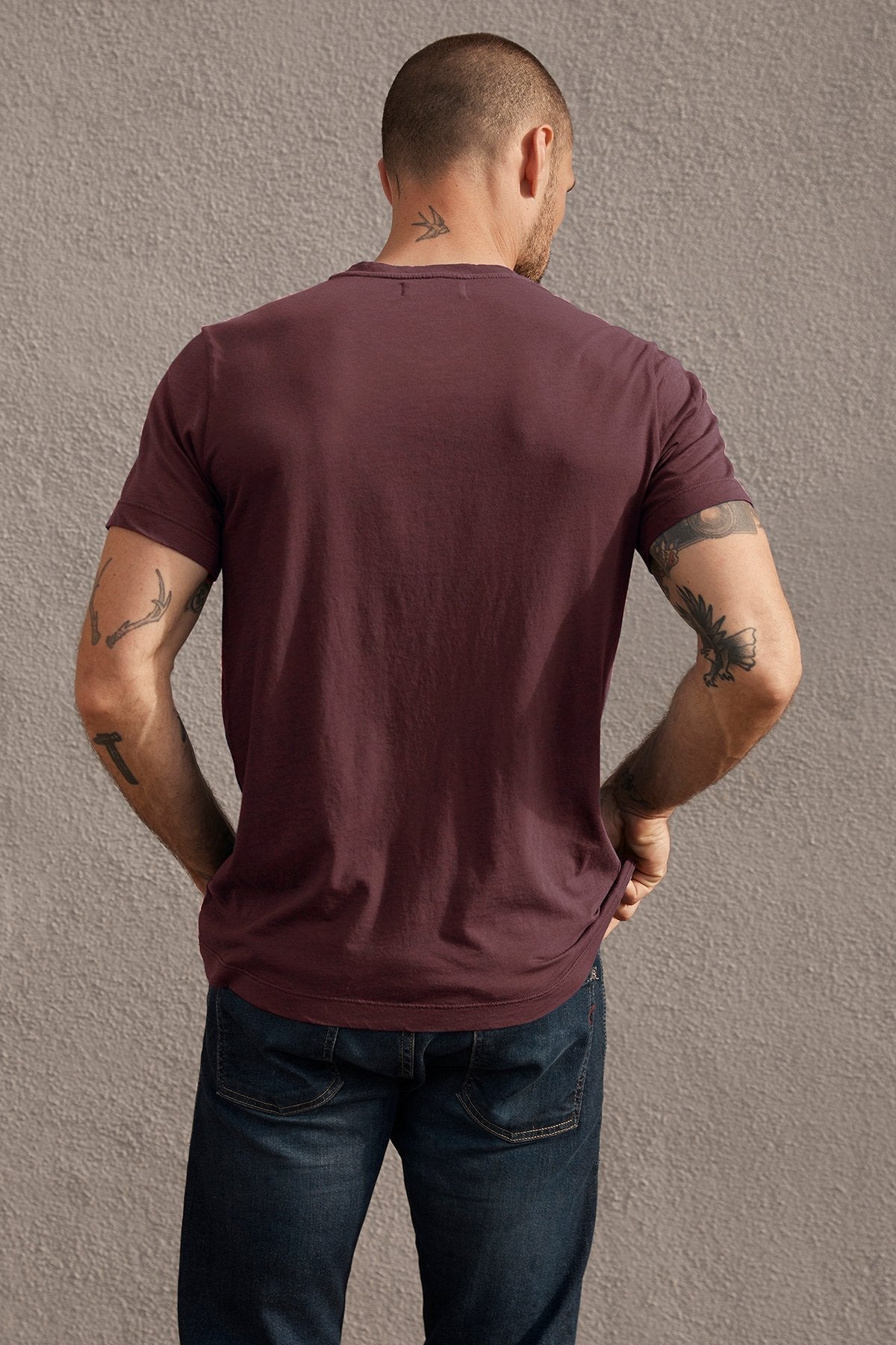 SAMSEN WHISPER CLASSIC V-NECK TEE - Velvet Staging 2.0-26916335190212