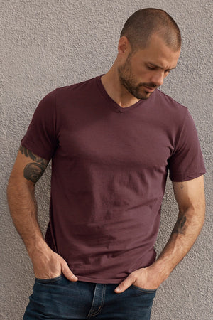 SAMSEN WHISPER CLASSIC V-NECK TEE - Velvet Staging 2.0