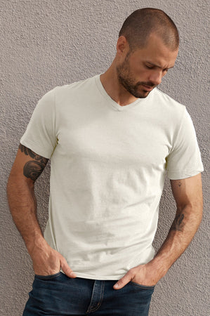 SAMSEN WHISPER CLASSIC V-NECK TEE - Velvet Staging 2.0