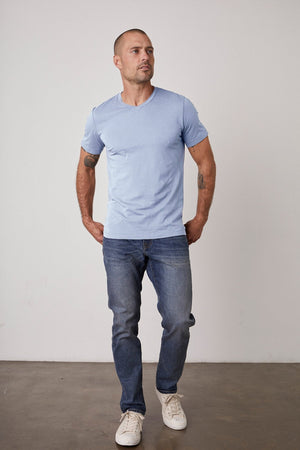 SAMSEN WHISPER CLASSIC V-NECK TEE - Velvet Staging 2.0