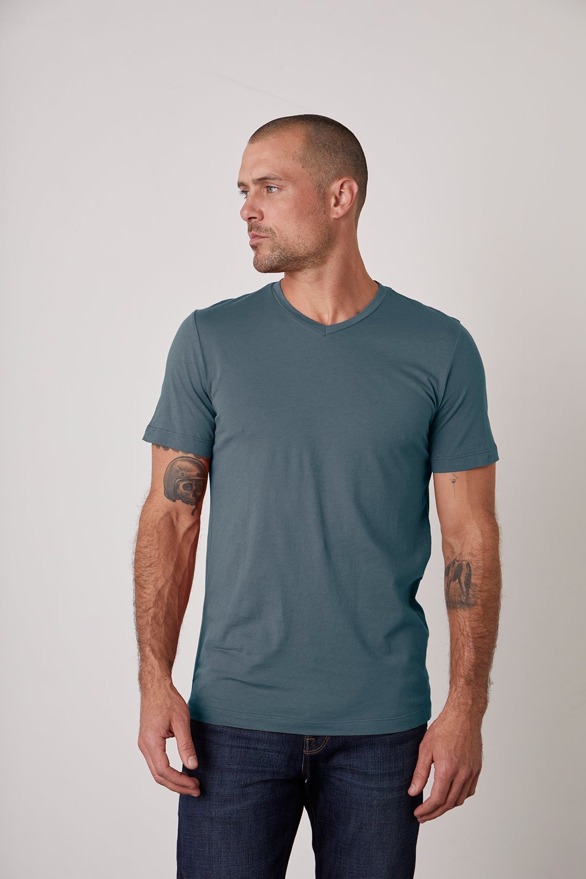 SAMSEN WHISPER CLASSIC V-NECK TEE - Velvet Staging 2.0