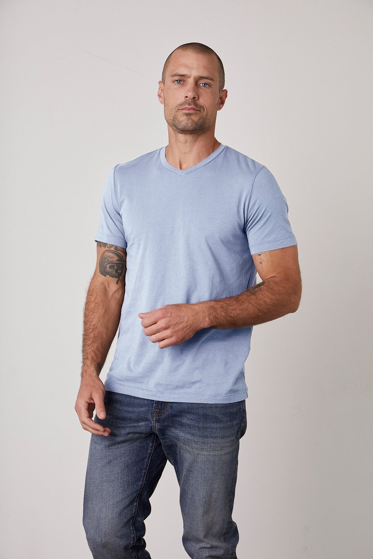 SAMSEN WHISPER CLASSIC V-NECK TEE - Velvet Staging 2.0-26916340433092