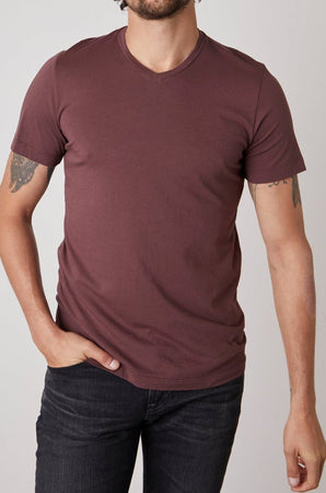 SAMSEN WHISPER CLASSIC V-NECK TEE - Velvet Staging 2.0