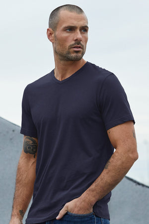 SAMSEN WHISPER CLASSIC V-NECK TEE - Velvet Staging 2.0