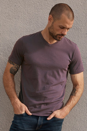 SAMSEN WHISPER CLASSIC V-NECK TEE - Velvet Staging 2.0
