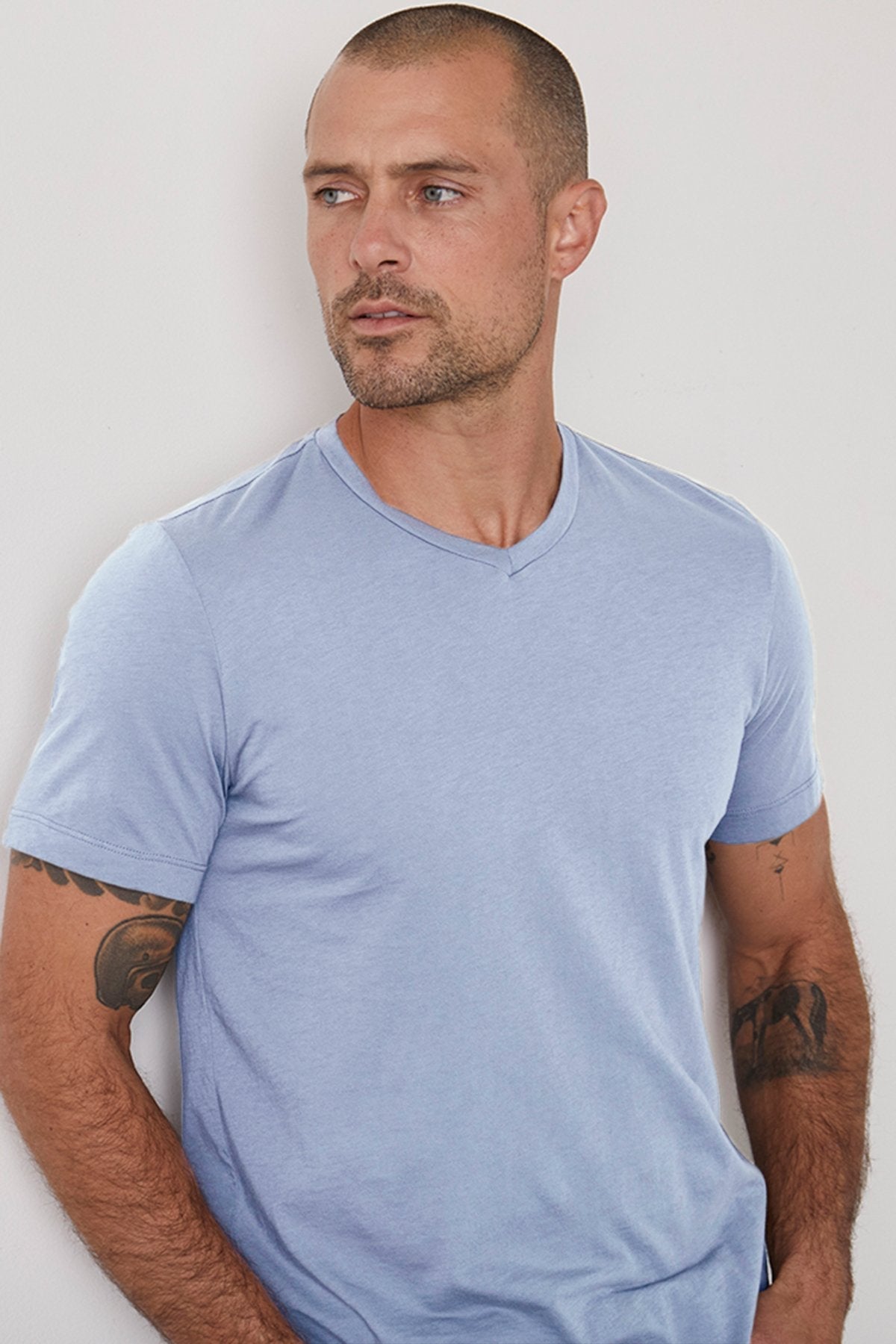 SAMSEN WHISPER CLASSIC V-NECK TEE - Velvet Staging 2.0-26916340564164