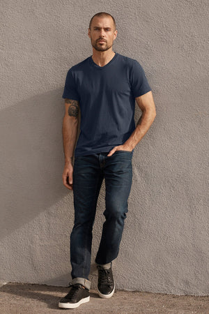 SAMSEN WHISPER CLASSIC V-NECK TEE - Velvet Staging 2.0