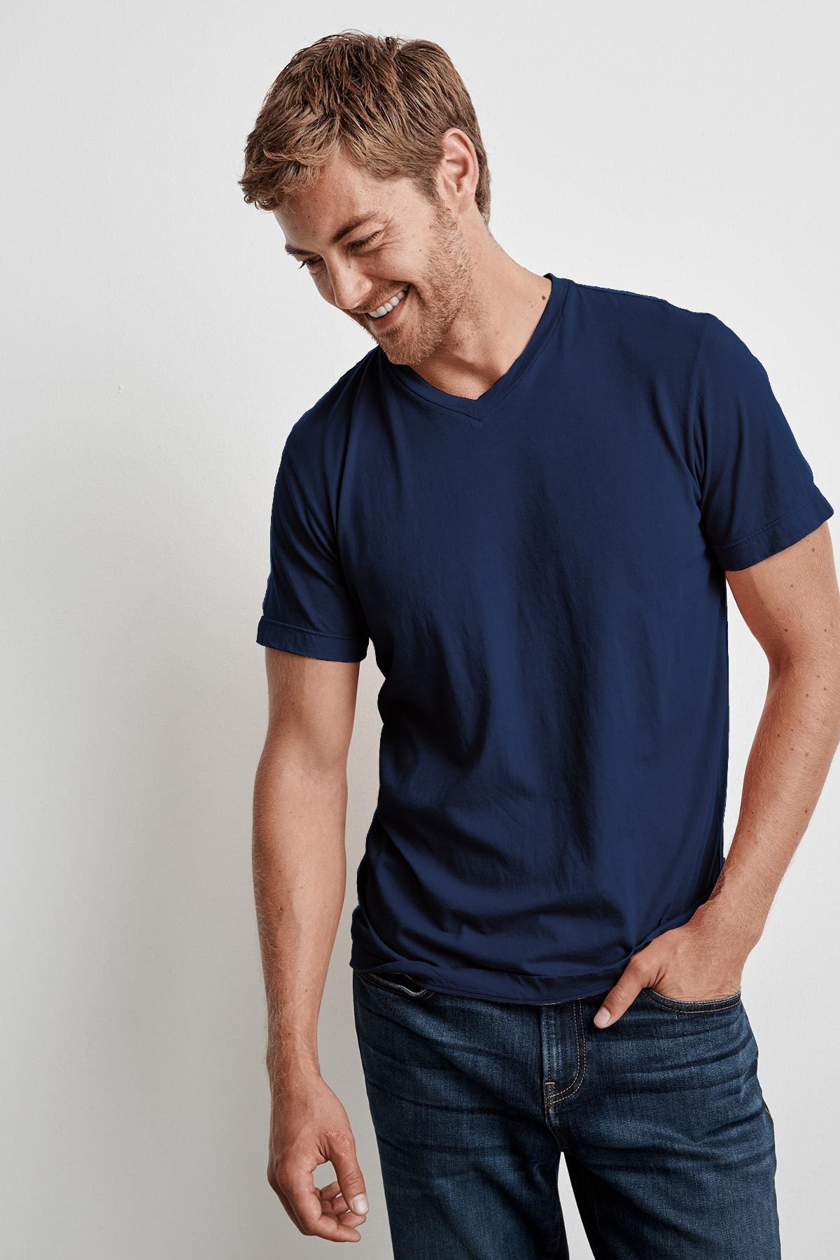 SAMSEN WHISPER CLASSIC V-NECK TEE - Velvet Staging 2.0