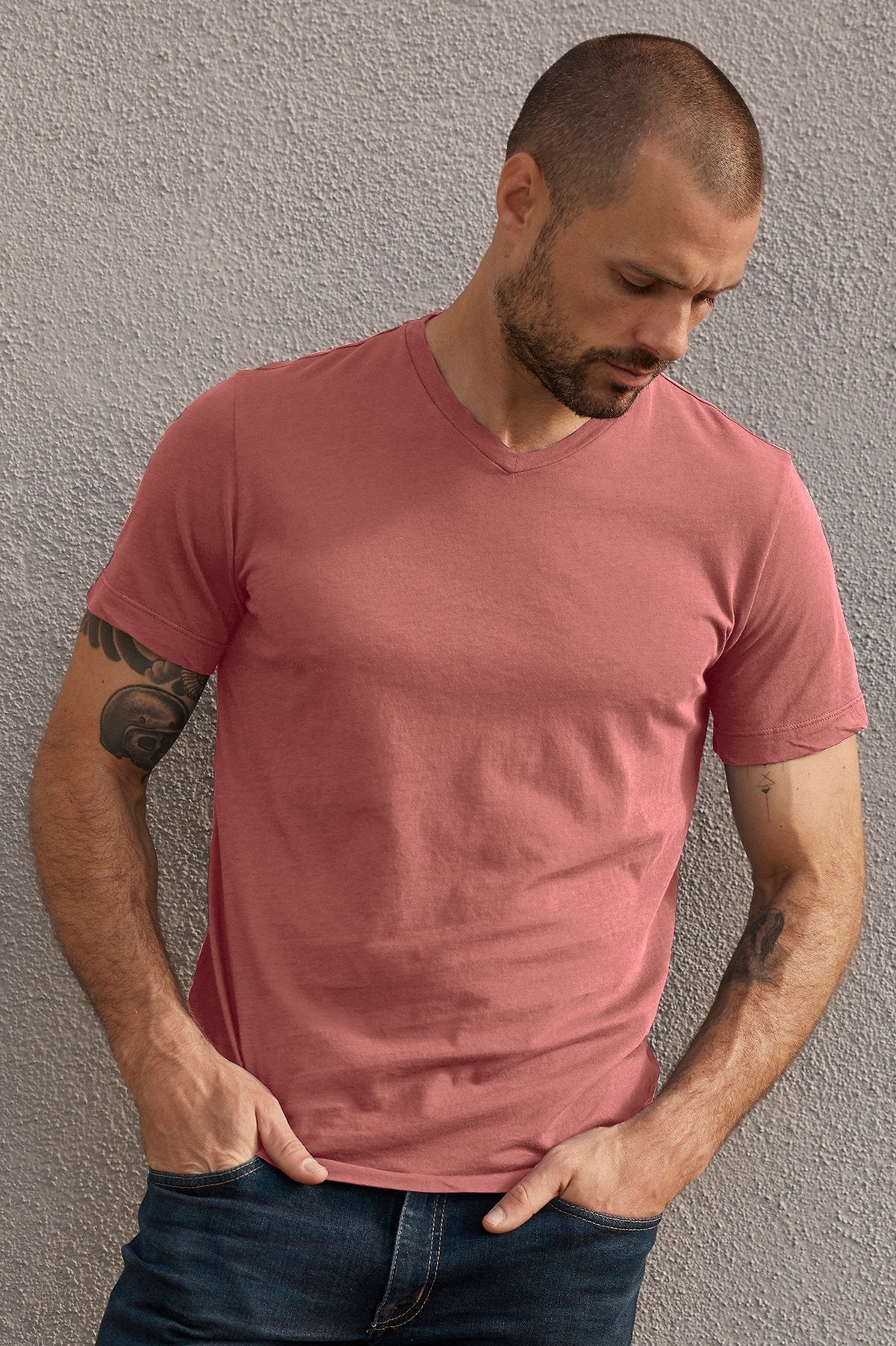 SAMSEN WHISPER CLASSIC V-NECK TEE - Velvet Staging 2.0