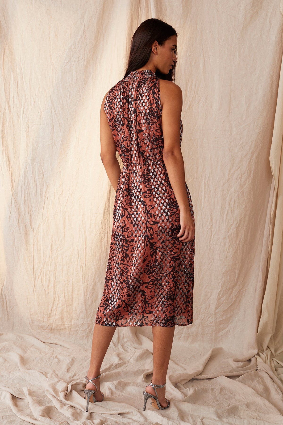 SHEENA METALLIC PRINTED DRESS - Velvet Staging 2.0