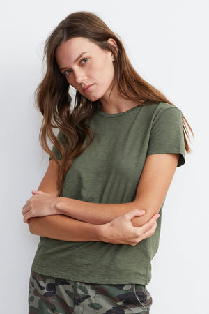 SIERRA COTTON SLUB CREW NECK TEE - Velvet Staging 2.0
