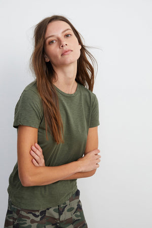 SIERRA COTTON SLUB CREW NECK TEE - Velvet Staging 2.0