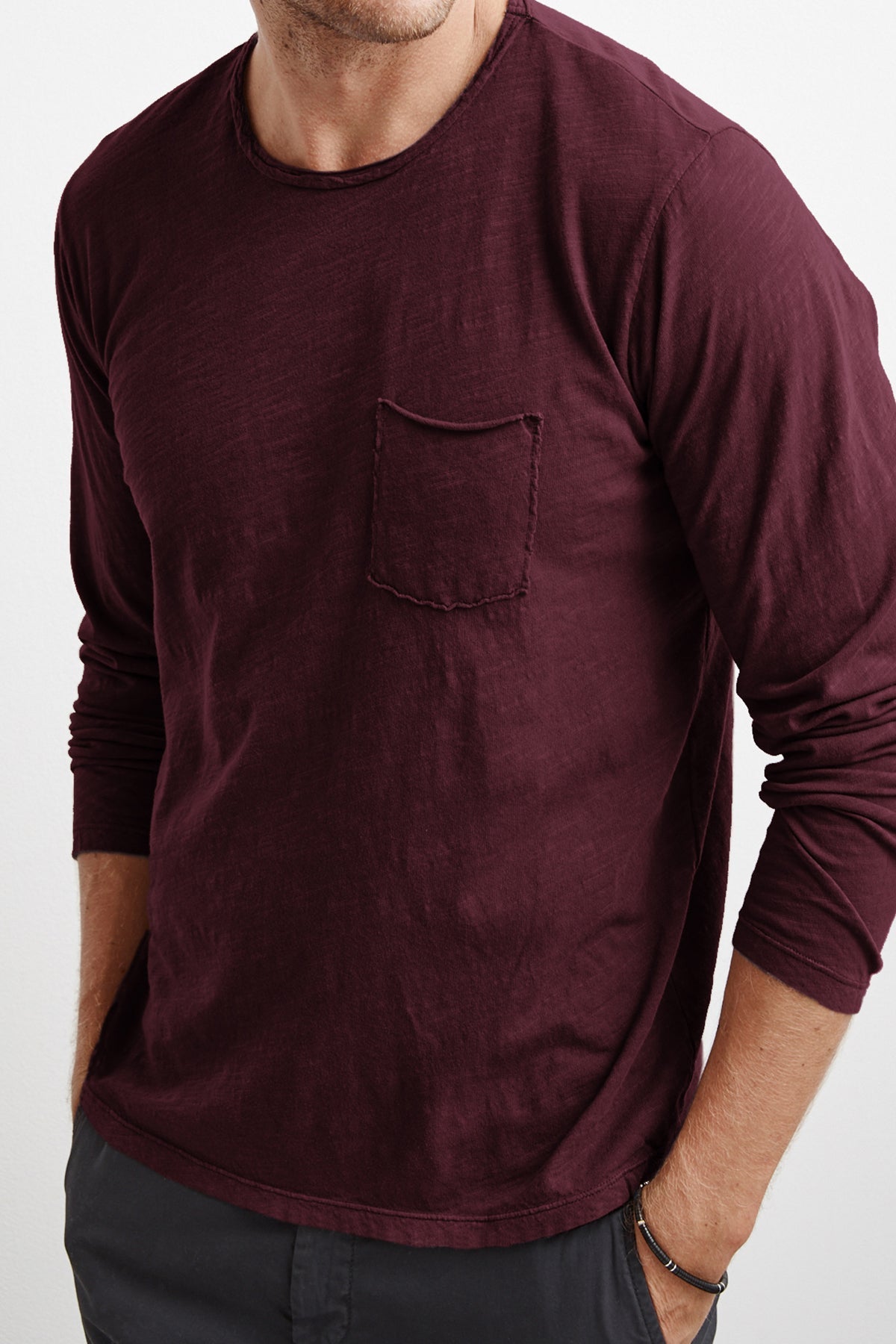 SIMEON RAW EDGE COTTON SLUB TEE - Velvet Staging 2.0-26916349477060