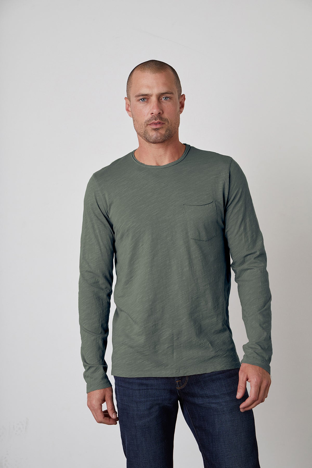 SIMEON RAW EDGE COTTON SLUB TEE - Velvet Staging 2.0