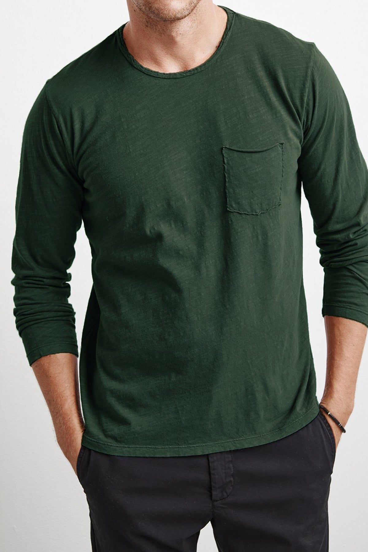 SIMEON RAW EDGE COTTON SLUB TEE - Velvet Staging 2.0-26916343906500