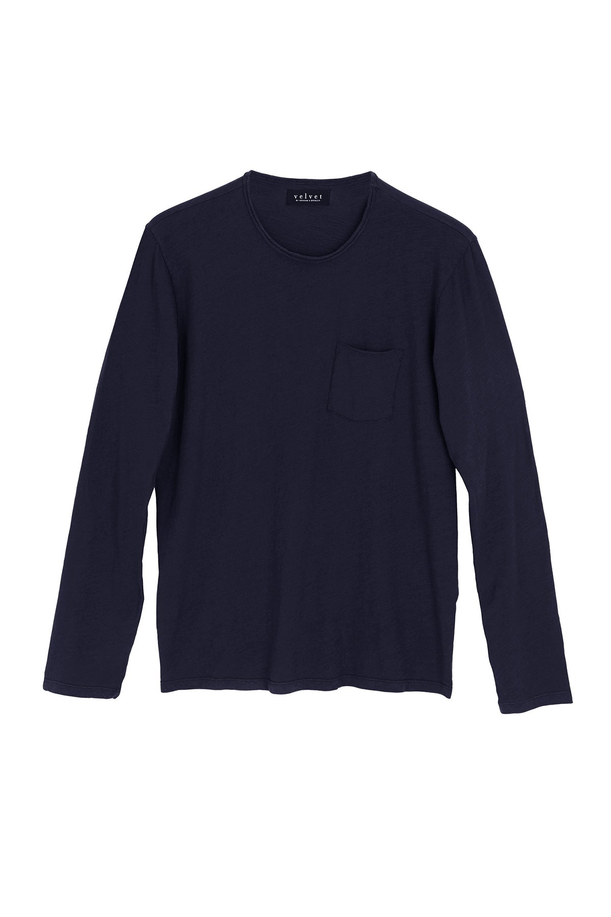 SIMEON RAW EDGE COTTON SLUB TEE Velvet by Graham & Spencer-26916347052228