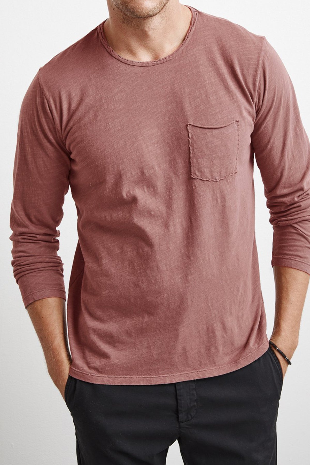 SIMEON RAW EDGE COTTON SLUB TEE - Velvet Staging 2.0-26916343972036